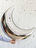 Фольгована надувна куля місяць срібна 40х26 см 1907, фото 2