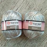 Турецкая пряжа для вязания с рюликсом YarnArt Bright ( брайт )128 серебро