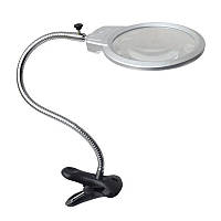 Лупа настільна Magnifier MG15122-1B лупа 100 мм, з підсвіткою, гнучкий тримач, величезна лупа