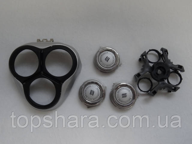 Бритвенный блок в корпусе, сетки, ножи электробритвы Philips SH30 серии 1000, S1100, S1510, Aqua Touch AT756