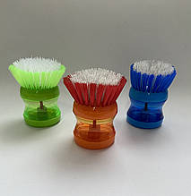 Щітка господарська з дозатором для миття посуду