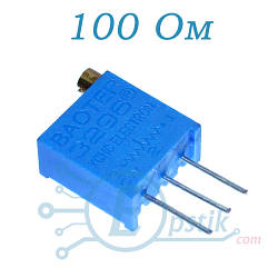 Підстроювальний резистор 100 Ом, 3296W