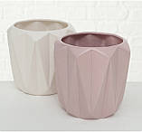 Набір 2-х керамічних горщиків для квітів, колір рожевий h13-17см, фото 6