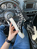 Жіночі кросівки Dior B23 High-Top Black White, чорні кросівки діор б23 хайтоп кеди, фото 2