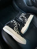 Жіночі кросівки Dior B23 High-Top Black White, чорні кросівки діор б23 хайтоп кеди, фото 5