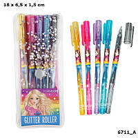 TOP Model - гелевые блестящие цветные ручки - 5 шт (GLITTER ROLLER - набор цветных ручек ТОП Модел 6711_A)