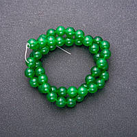 Намистини на нитці Хризопраз гладка кулька d-8 (+ -) мм L-38см купити біжутерію дешево оптом в інтернеті