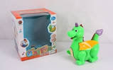 Музична іграшка Динозаврик (Динозавр), що їздить QS12-2C зі світловими і звуковими ефектами на батарейках, фото 2