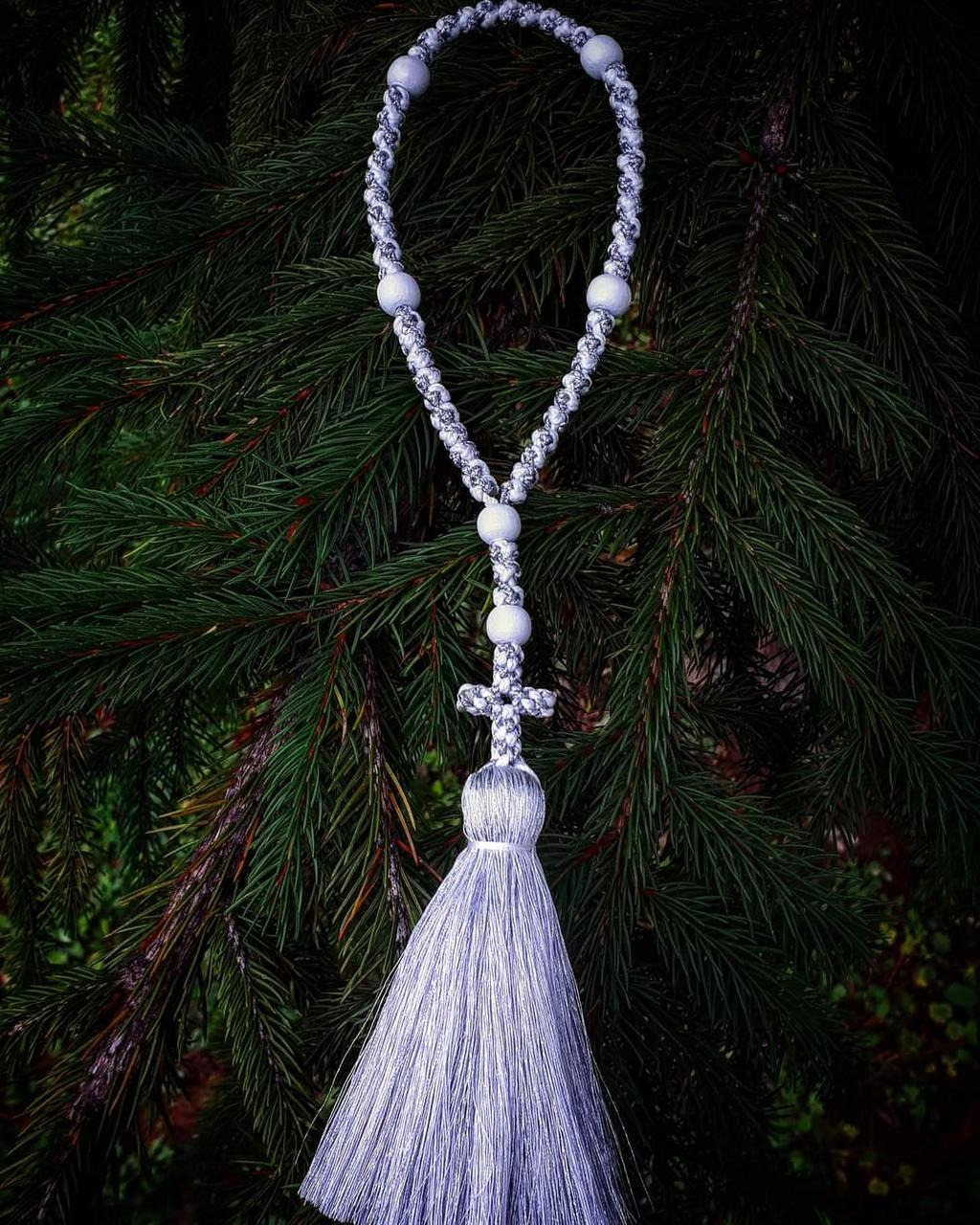 Чотки в машину з сутажу на 50 вузлів (колір на вибір), фото 1