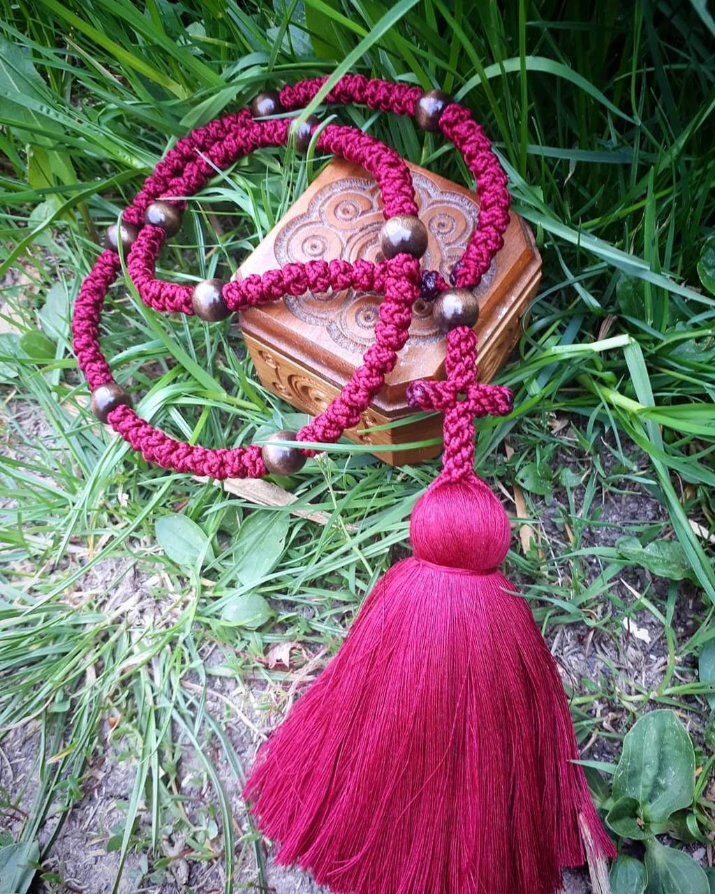 Чотки церковні з сутажу на 100 вузлів (колір на вибір), фото 1