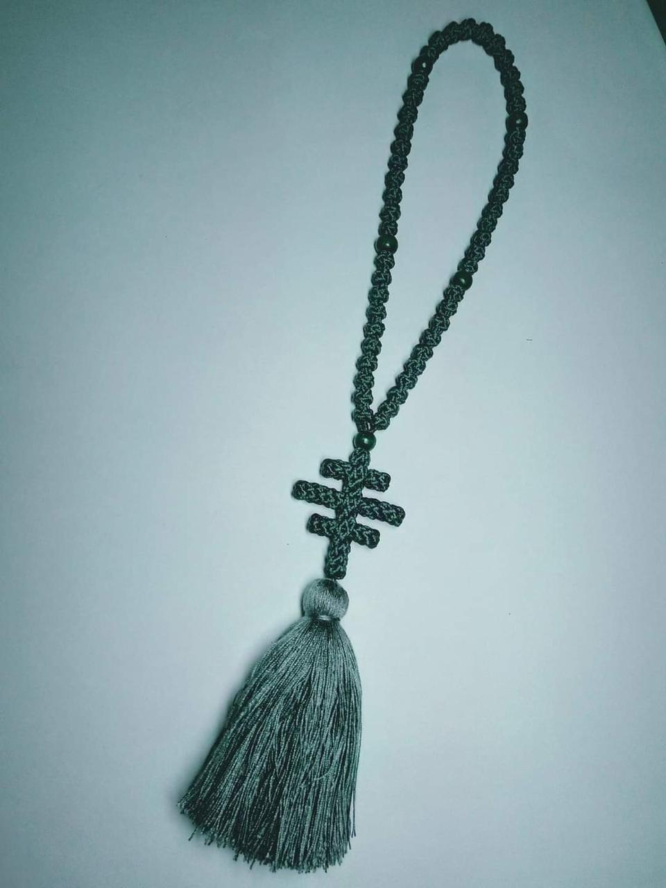 Чотки для медитації з сутажу на 50 вузлів (колір на вибір), фото 1