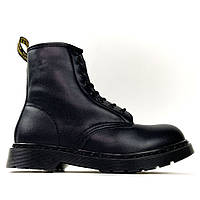 Женские зимние ботинки Dr. Martens 1460 Triple Black, черные кожаные ботинки доктор мартинс 1460 др мартенс