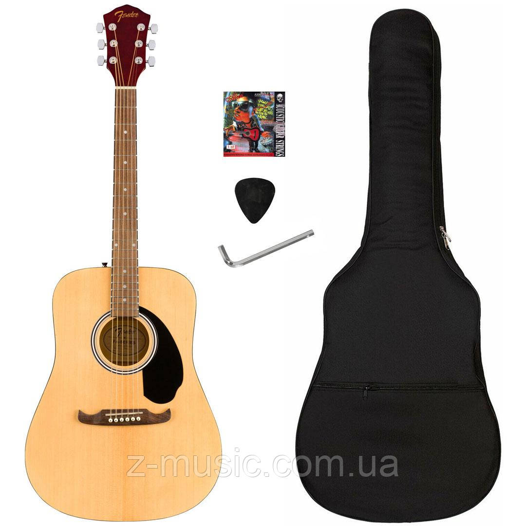 Гітара акустична FENDER FA-125 WN NAT + Чохол утеплений, медіатор, струна, ключ, фото 1