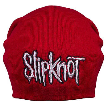 Шапка з вишивкою Slipknot (logo) червона