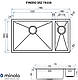 Кухонна мийка Minola FINERO SRZ 79350, нержавіюча сталь 1,2 мм, півторачашева, врізна/під стільницю, фото 2