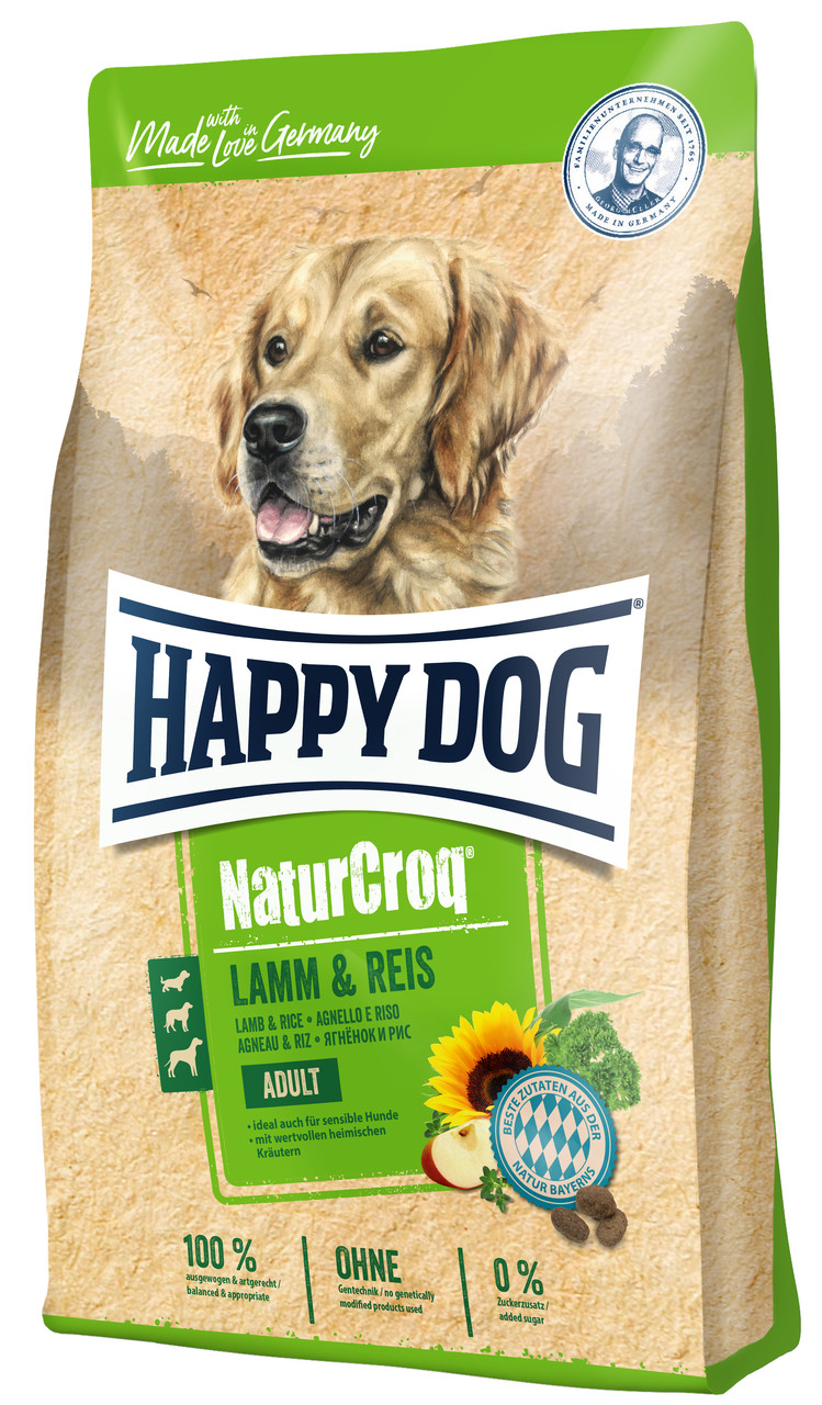 Happy Dog Naturcroq Lamm Reis (Хеппі Дог Натур Крок Ягня і Рис) сухий корм для собак у разі слабкого травлення