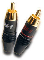 Роз'єм Supra RCA-6 PLUG RED/BLK PAIR