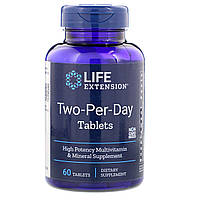 Мультивітаміни Двічі на день, Two-Per-Day, Life Extension, 60 таблеток