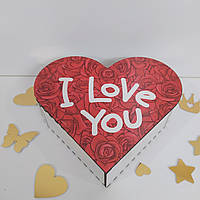 Коробка в виде сердца для конфет или подарка "I Love you"