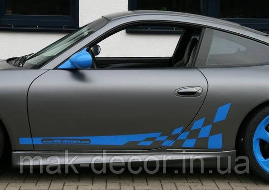 Вінілові наклейки на авто " Смуги 032 " 40х150  см х 2 шт