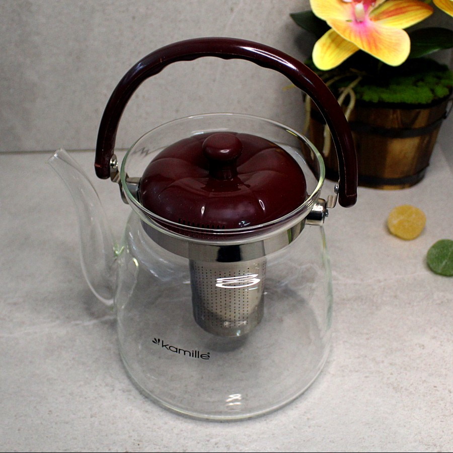 Купити Великий скляний чайник для заварки 2,2 л, ціна 542 грн - Prom.ua ...