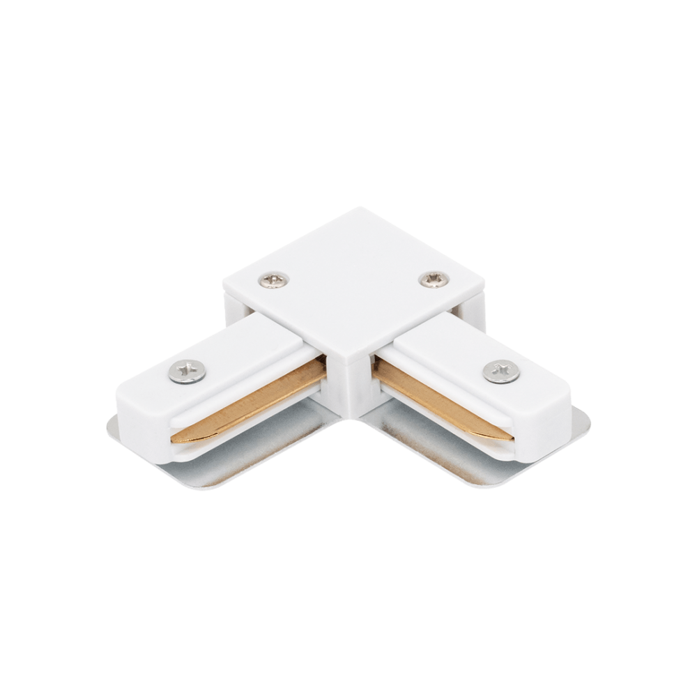 Кутовий з'єднувач трекової шини ЕВРОСВЕТ білий (000042821)