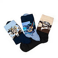 Чоловічі шкарпетки без шва з яскравим малюнком, фото 3