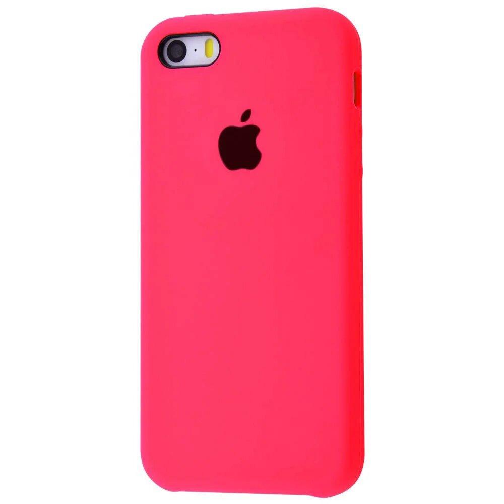 Чохол Silicone case для IPhone 6 Plus/6s Plus Shiny pink яскраво рожевий