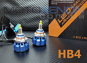 Світлодіодні LED лед лампи 360 градусів для лінз цоколь HB4, світло 6000К, 66Вт, компактні, фото 1