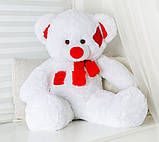 М'яка іграшка ведмедик Веселун 100см, білий або сірий, фото 3