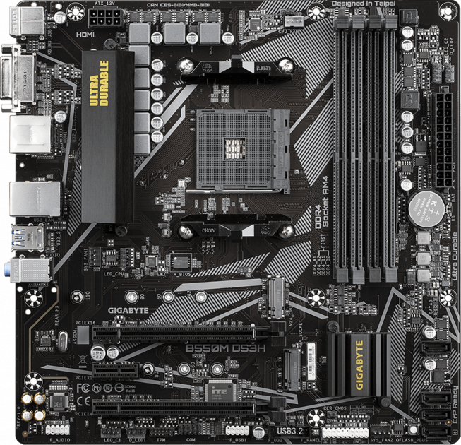 Материнская Плата AM4 Gigabyte B550M DS3H — Купить Недорого на Bigl.ua ...