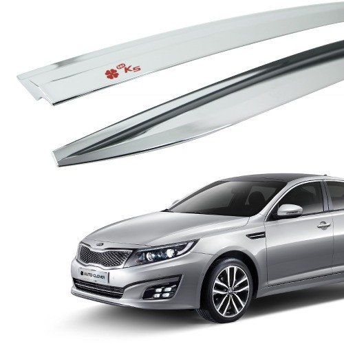 Дефлектори вікон хромовані (вітровики) Kia Optima 2010-2014 (Autoclover A478)
