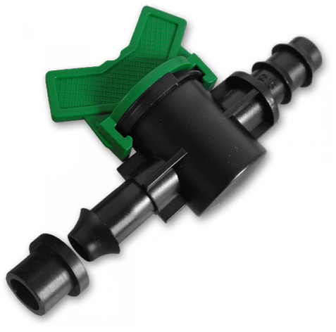 Старт-конектор з мінікраном, з прокладкою 
/ штуцер для трубки 16мм, DSWZ13-16L, фото 1