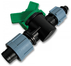 Старт-конектор з мінікраном для крапельної 
стрічки, в PE трубку із затискною гайкою, DSTZ02-1701L