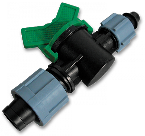 Старт-конектор з мінікраном для крапельної 
стрічки, в PE трубку із затискною гайкою, DSTZ02-1701L, фото 1