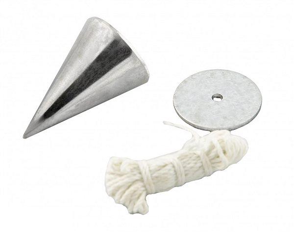 Висок будівельний Mastertool 30-0601 металевий конусний 100гр, фото 1