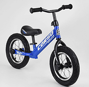 Велобіг, біговел "CORSO" 55408 сталева рама, надувні колеса 12", синій