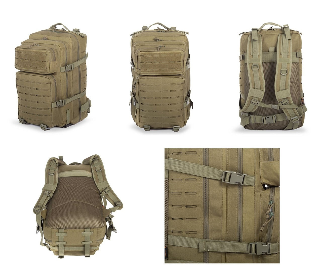 Рюкзак SILVER KNIGHT1512 Khaki 45л лазер хакі, фото 1