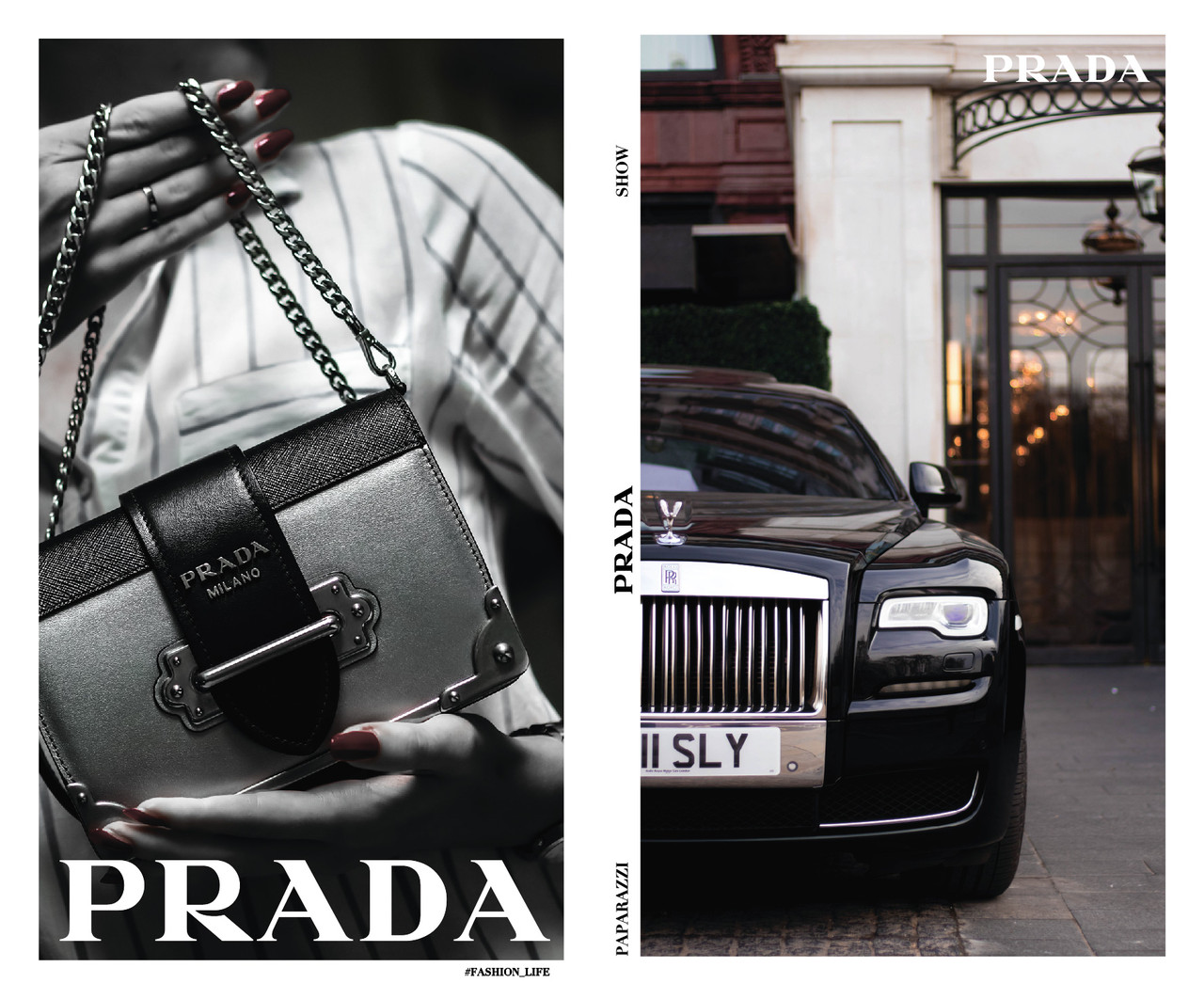 Односторонняя крафт бумага для цветов "Prada" 50см*10м