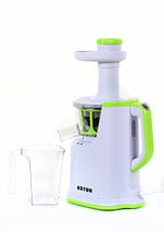 Соковижималка (соковичавниця) шнекова Astor AJE 1348 White/green потужність 160 побутова соковичавниця реверс, фото 2