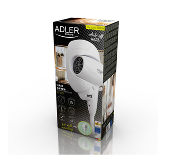 Фен готельний настінний для волосся Adler AD 2252 1600 W