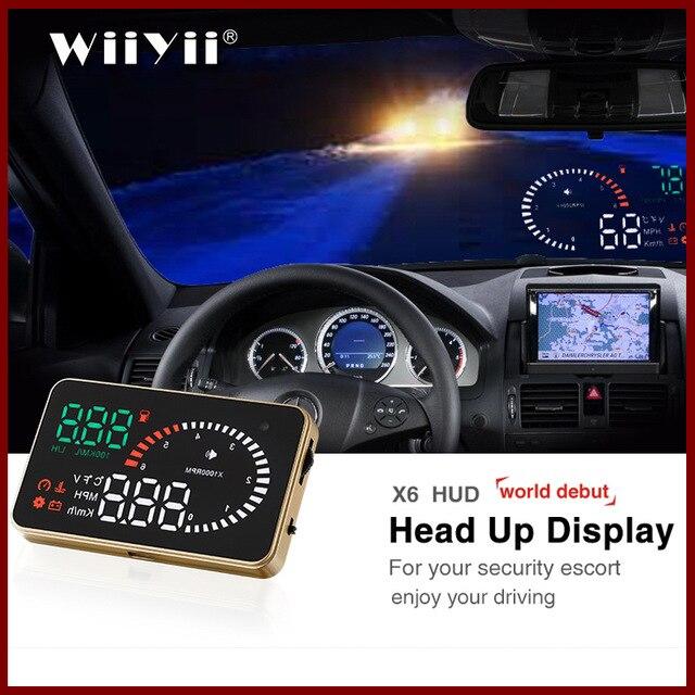 HUD OBD X6 Автомобильный проектор приборной панели на лобовое стекло - фото 3 - id-p1348324816