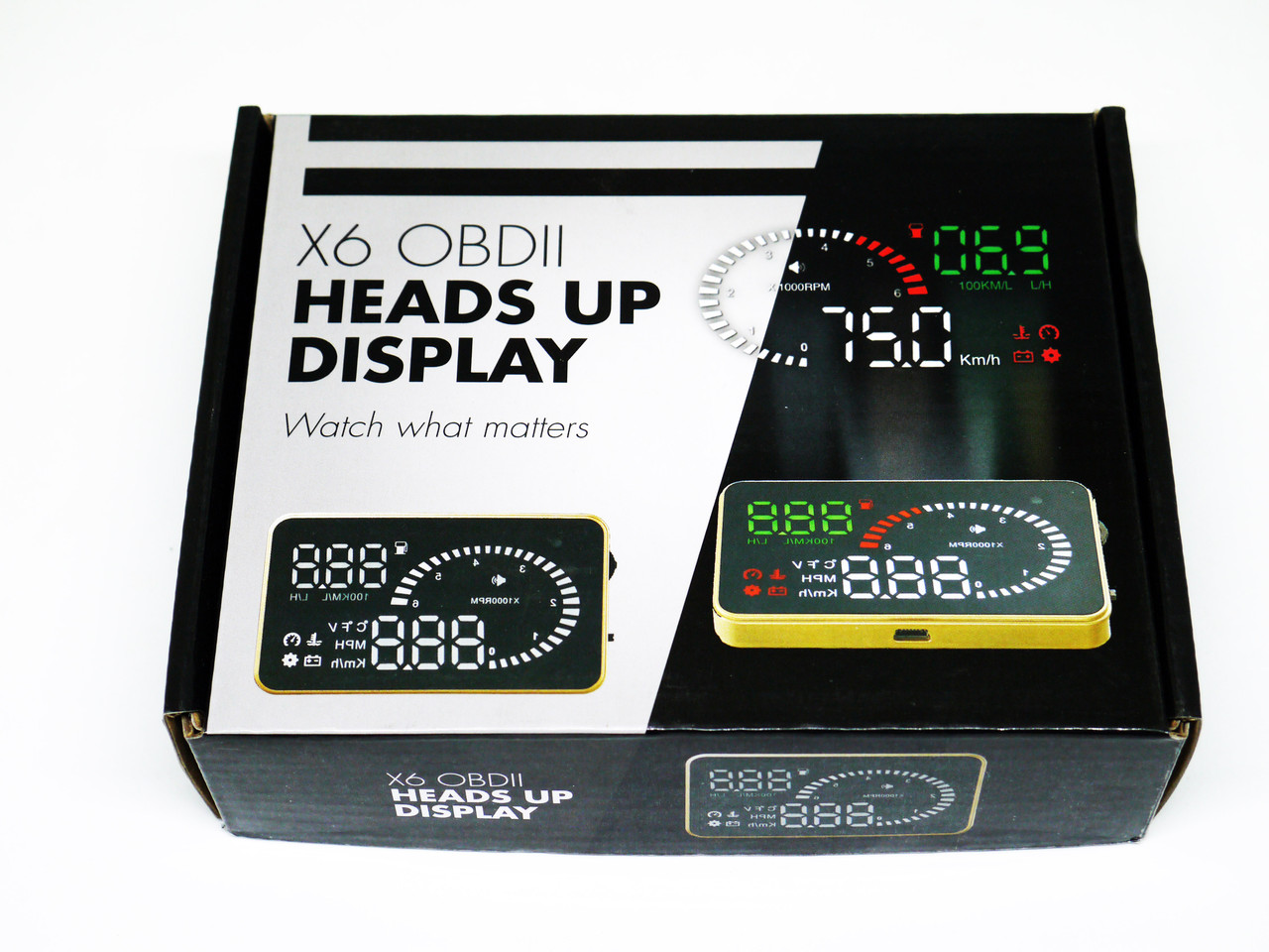 HUD OBD X6 Автомобильный проектор приборной панели на лобовое стекло - фото 10 - id-p1348324816