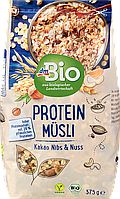 Органические протеиновые мюсли dm Bio Proteinmüsli Kakao Nibs & Nuss, 375 гр