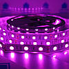 Світлодіодна стрічка рожева 12V (5 метрів) smd5050 ІР20 60led для освітлення, фото 7