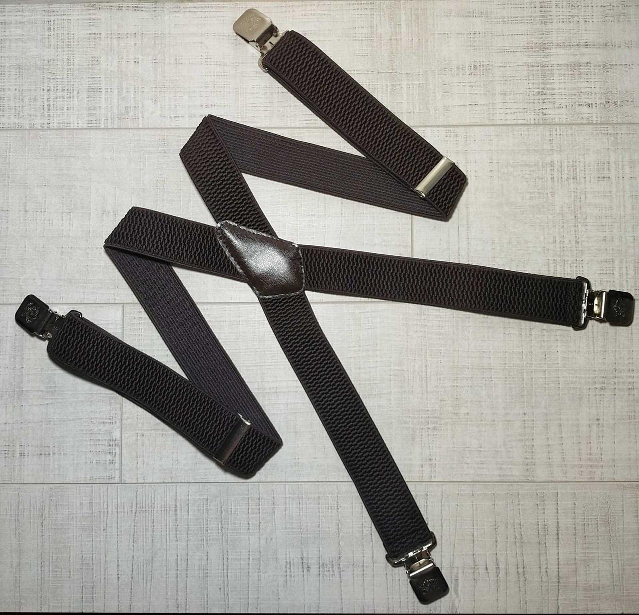 Чоловічі підтяжки в шоколадному кольорі 40ка X