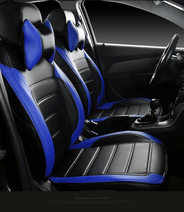 Чохли Daewoo Matiz модельні MAX-L з екошкіри Чорно-синій
