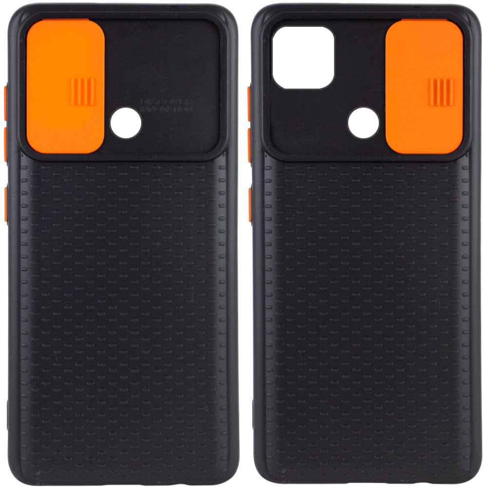 Чохол Camshield Black TPU зі шторкою захищає камеру для Xiaomi Redmi 9C Чорний / Помаранчевий