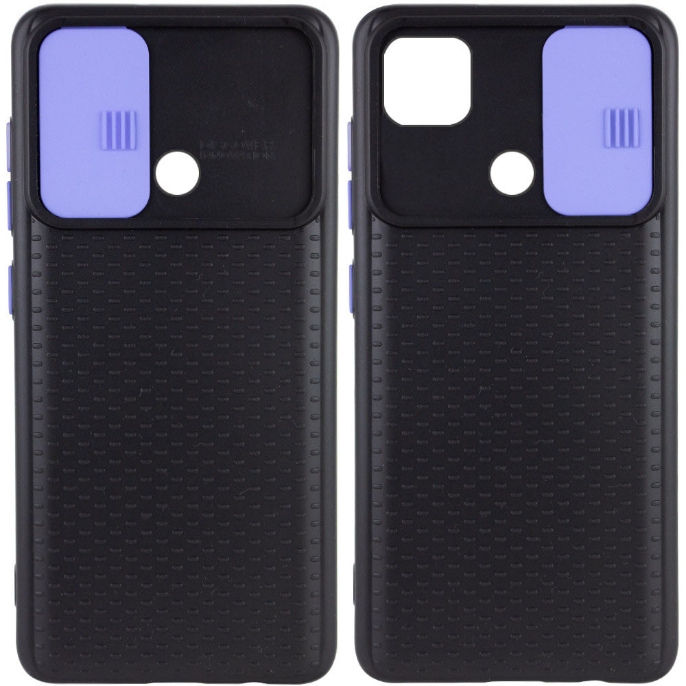 Чохол Camshield Black TPU зі шторкою захищає камеру для Xiaomi Redmi 9C Чорний / Бузковий