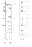 Замок дверний Sublina 3031.00 30/85 мм для алюмінію з роликом, фото 6